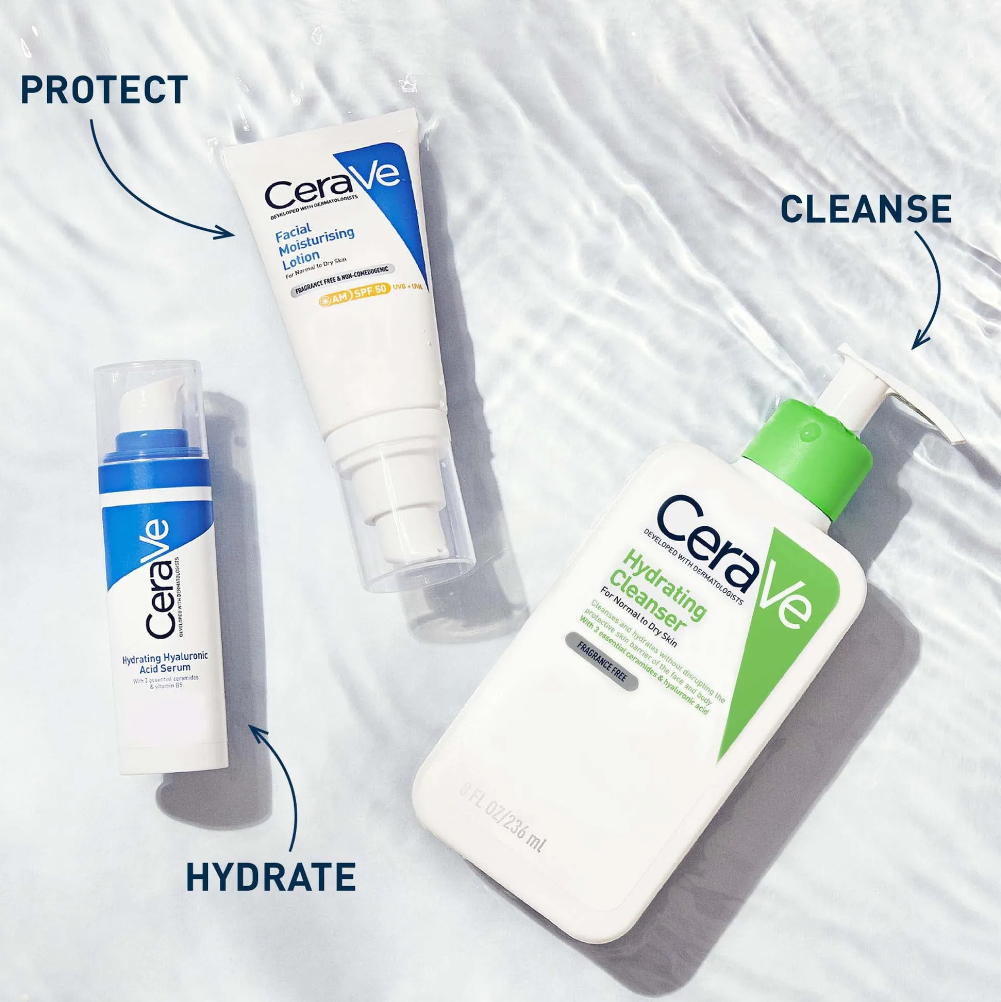 CeraVe Hydrating Cleanser with Hyaluronic Acid for Normal to Dry Skin 473ml