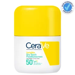 CeraVe Invisible Dry Touch Fluid Sunscreen SPF 50 for normal to oily skin with 3 essential ceramides 50 ml