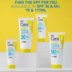 CeraVe Invisible Hydrating Sunscreen SPF 30 for body, face, & all skin types with 3 essential ceramides 75 ml