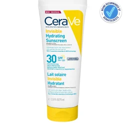 CeraVe Invisible Hydrating Sunscreen SPF 30 for body, face, & all skin types with 3 essential ceramides 75 ml
