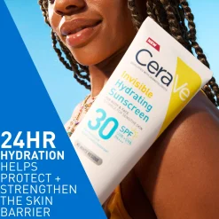 CeraVe Invisible Hydrating Sunscreen SPF 30 for body, face, & all skin types with 3 essential ceramides 177 ml