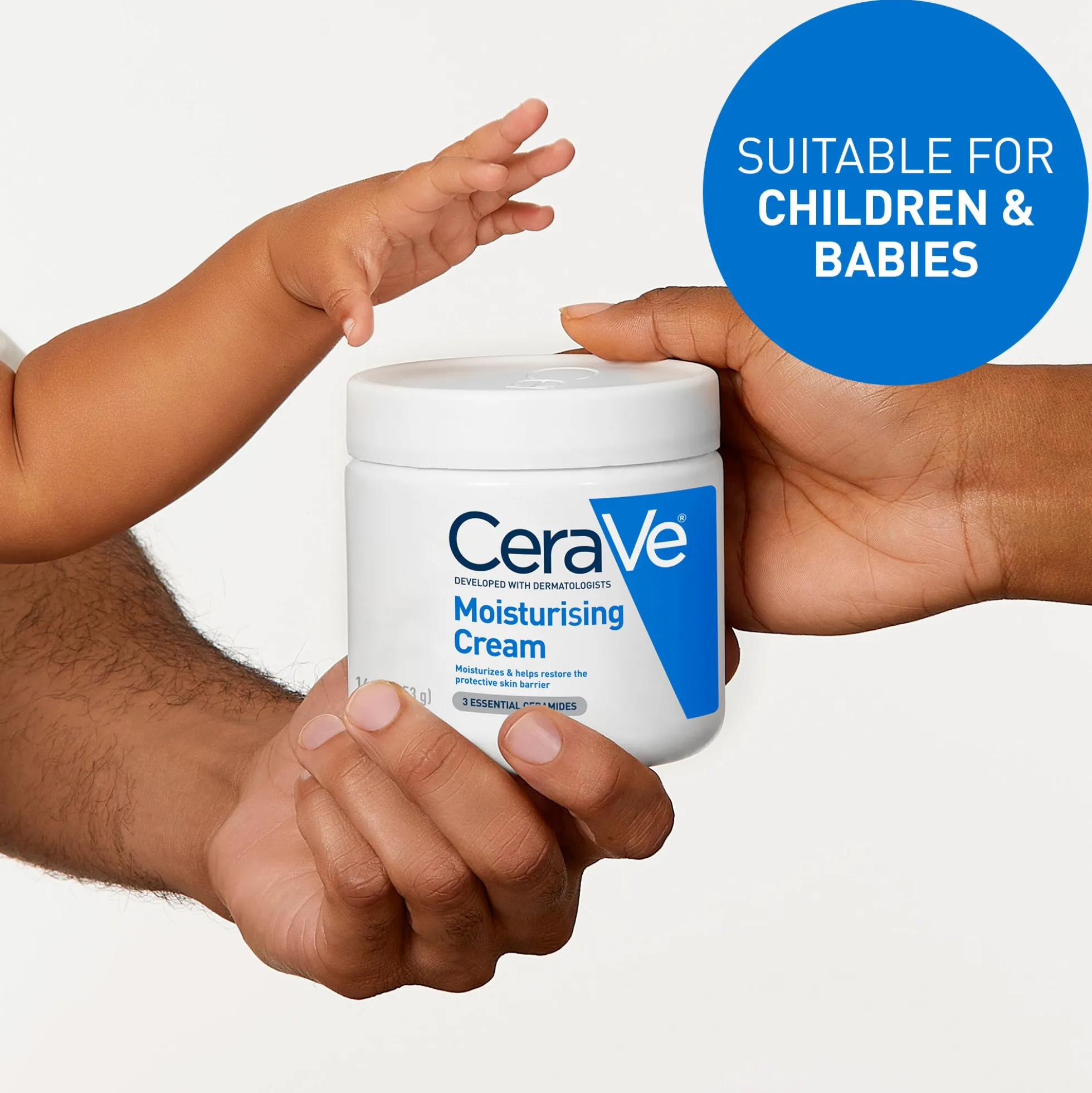 CeraVe Moisturising Cream Pot with Ceramides for Dry to Very Dry Skin 454g