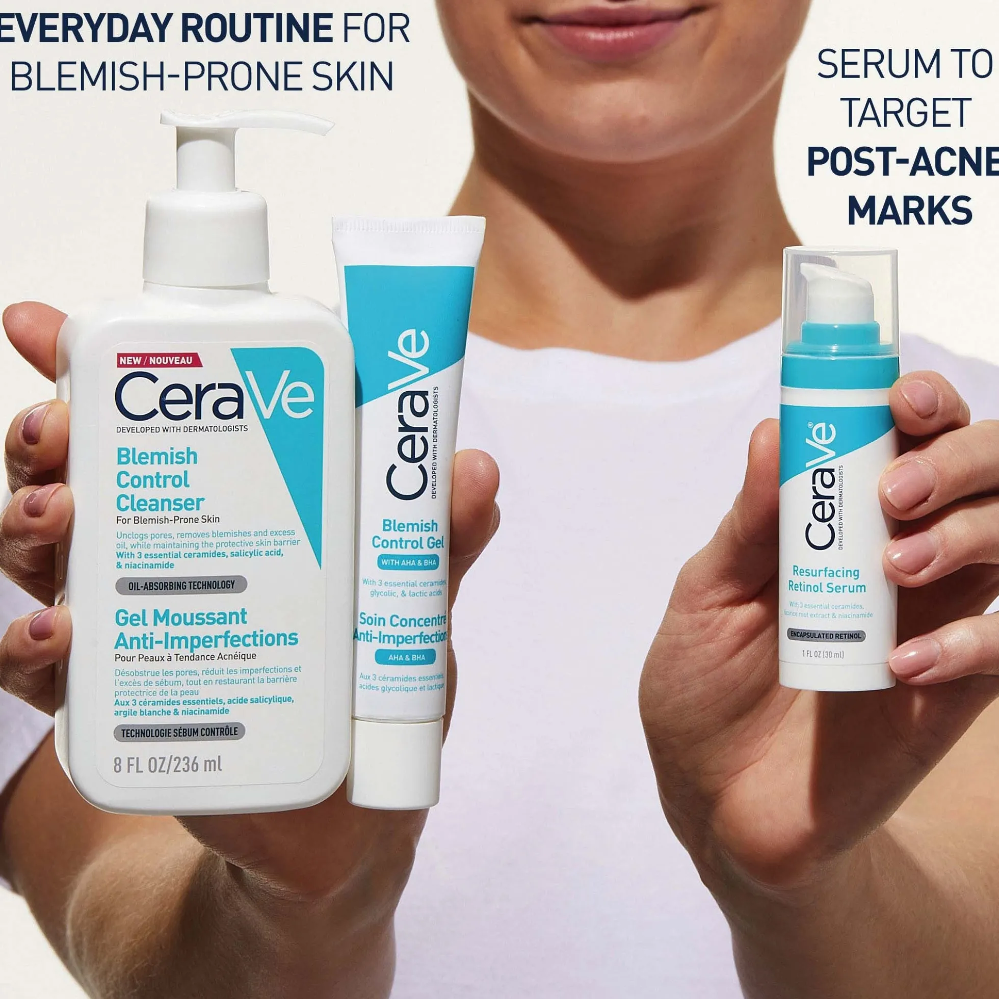 CeraVe Resurfacing Retinol Serum with Ceramides and Niacinamide for Blemish-Prone Skin 30ml