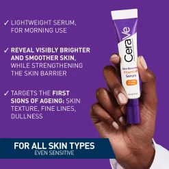 CeraVe Skin Renewing 10% Pure Vitamin C Serum with Ceramides for Brighter & Smoother Skin 30ml