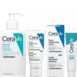 CeraVe 3-Step Blemish Control and Moisturising Evening Routine for Oily to Blemish-Prone Skin with Salicylic Acid
