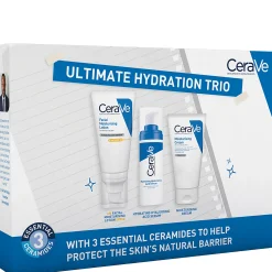 CeraVe Ultimate Hydration Routine: Moisturiser, SPF and Hyaluronic Acid Serum Set