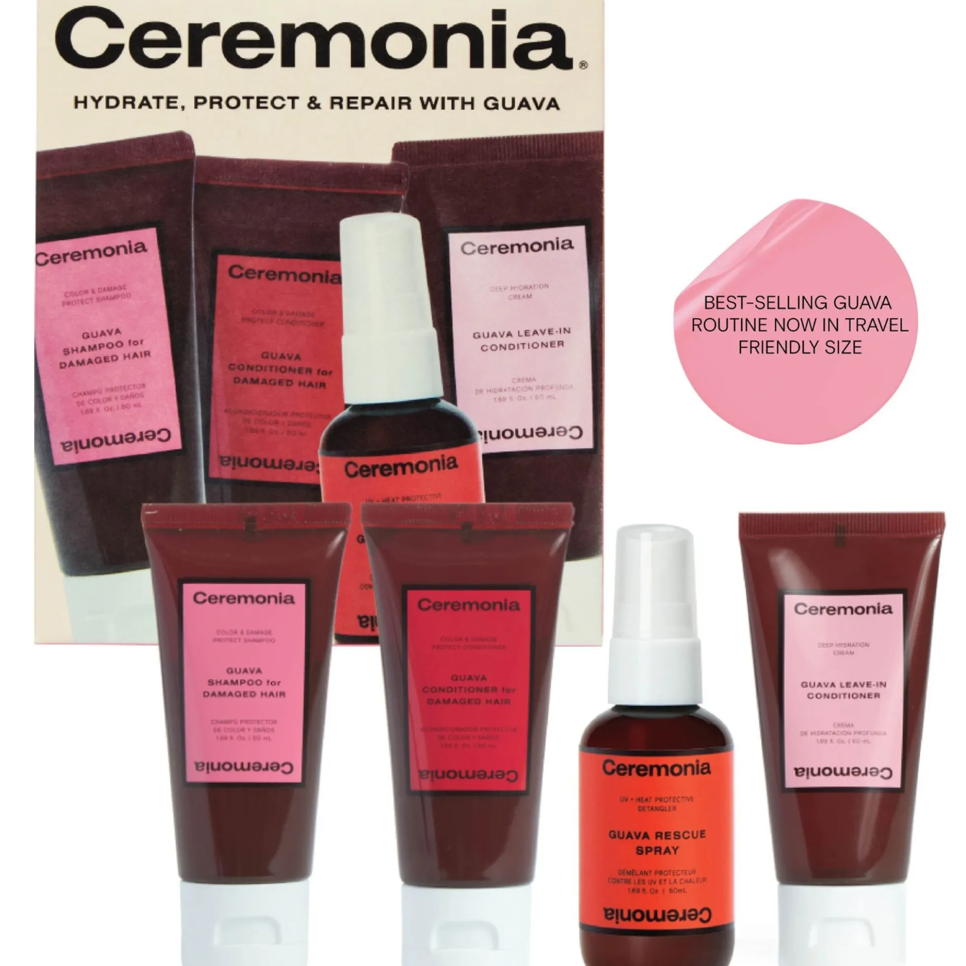 Ceremonia Guava Travel Kit (Worth £58.00)