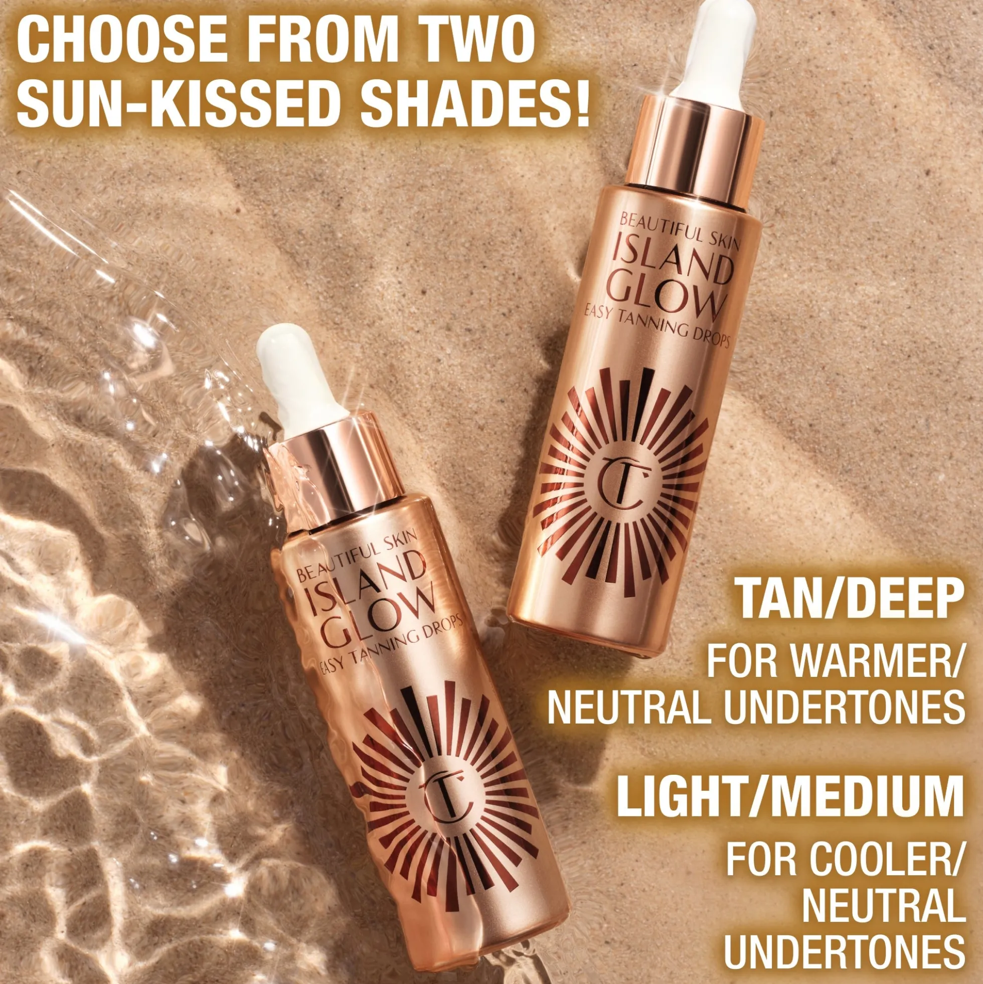 Charlotte Tilbury Beautiful Skin Island Glow Easy Tanning Drops- Medium/Deep 30ml