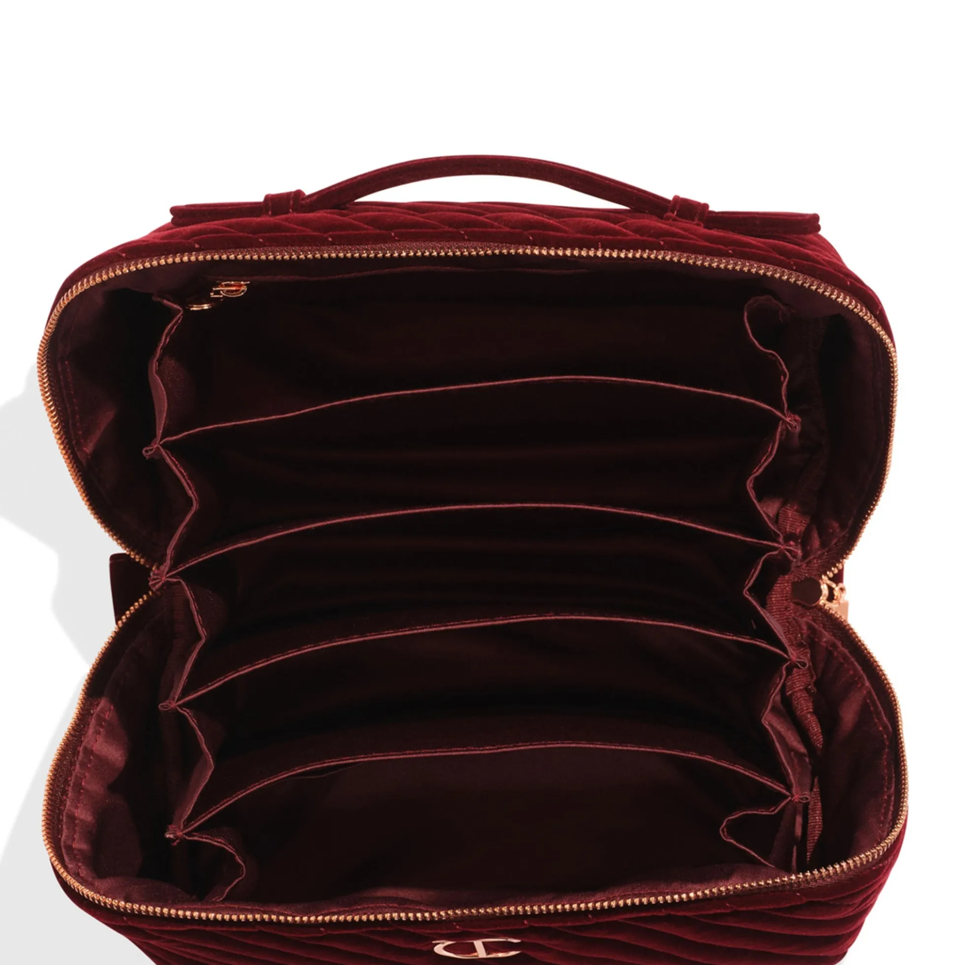 Charlotte Tilbury Organizer Velvet Makeup Bag - Large