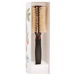 Christophe Robin Pre-Curved Blowdry Hairbrush with Natural Boar-Bristle and Wood - 12 Rows