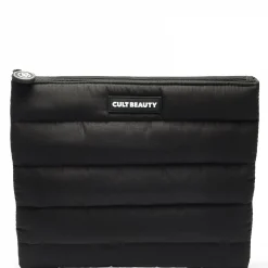 Cult Beauty Large Quilted Pouch (Black)