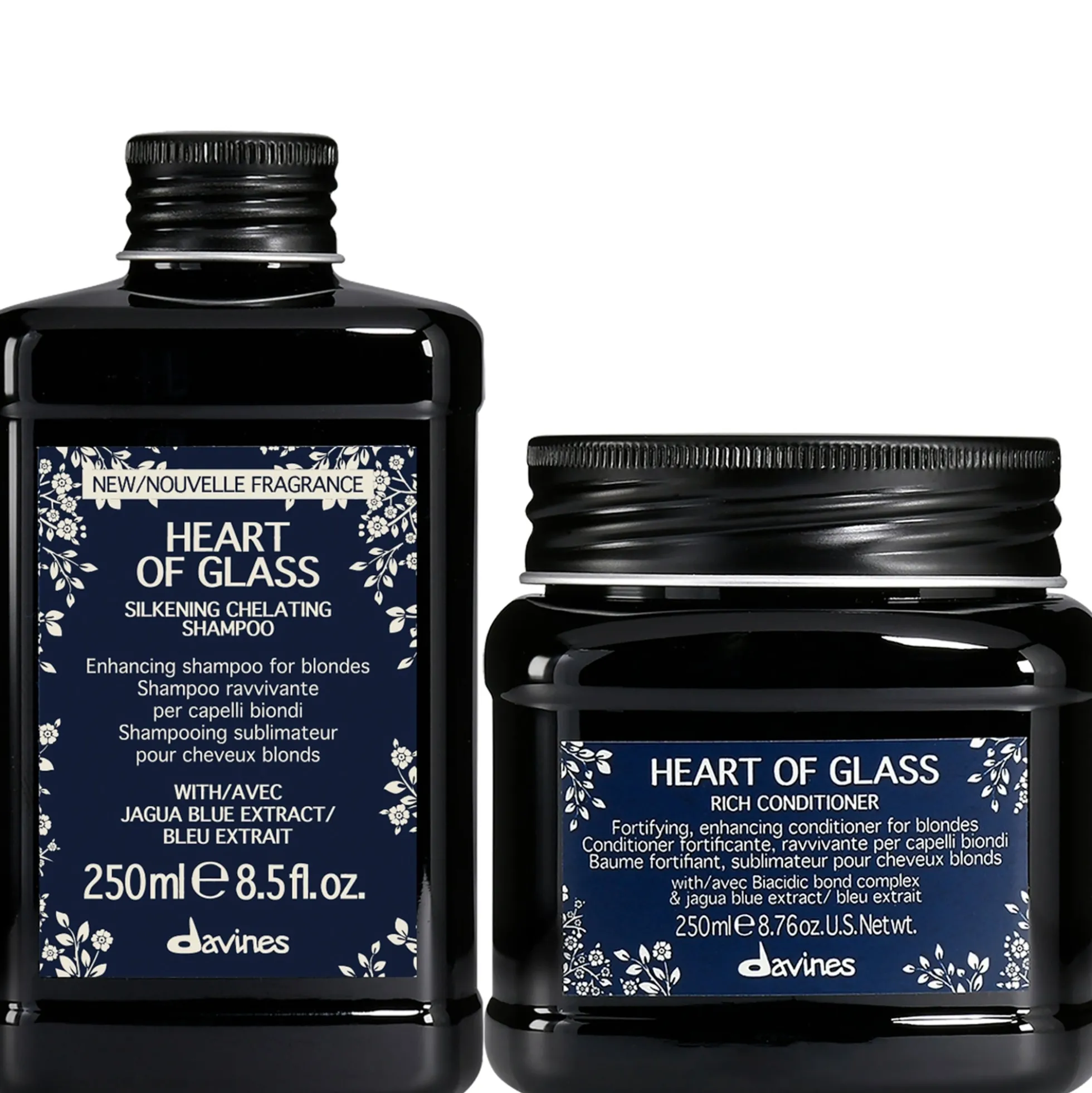 Davines Heart of Glass Enhancing Shampoo & Conditioner for Blondes Bundle