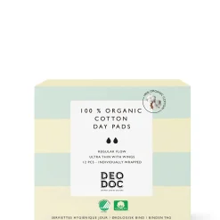 DeoDoc Organic Cotton Day Pads 12 pcs