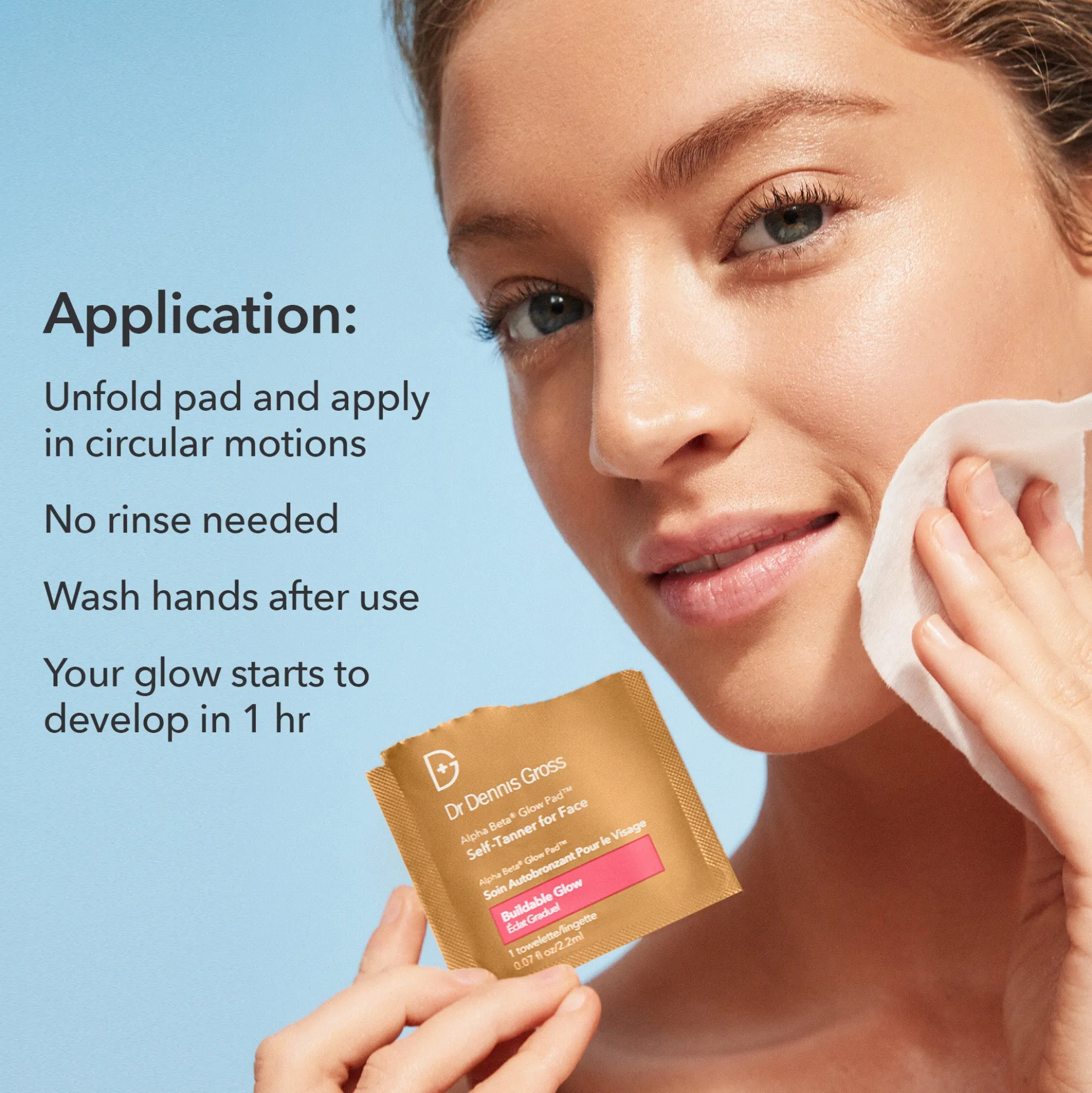 Dr Dennis Gross Skincare Alpha Beta Glow Pad Self-Tanner for Face 2.2ml