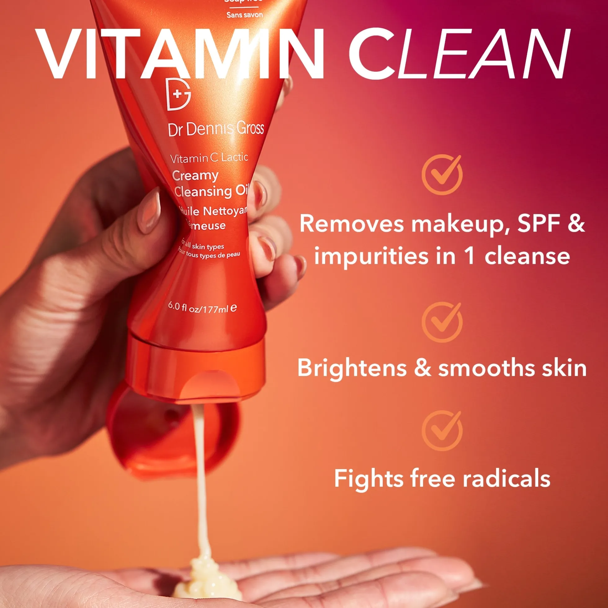 Dr Dennis Gross Skincare Vitamin C Lactic Creamy Cleansing Oil 177ml