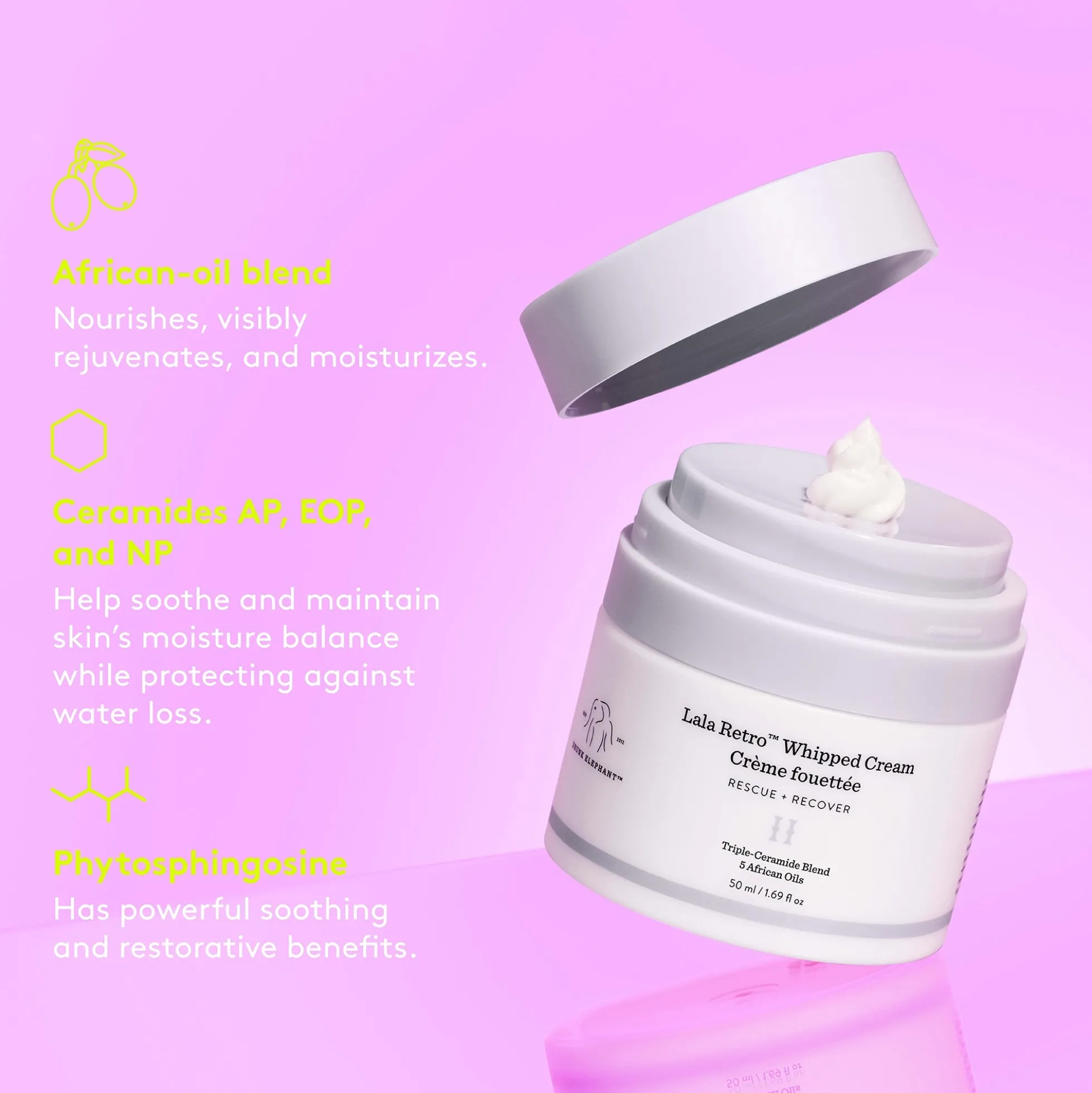 Drunk Elephant Lala Retro Ceramide Moisturiser 50ml Refill