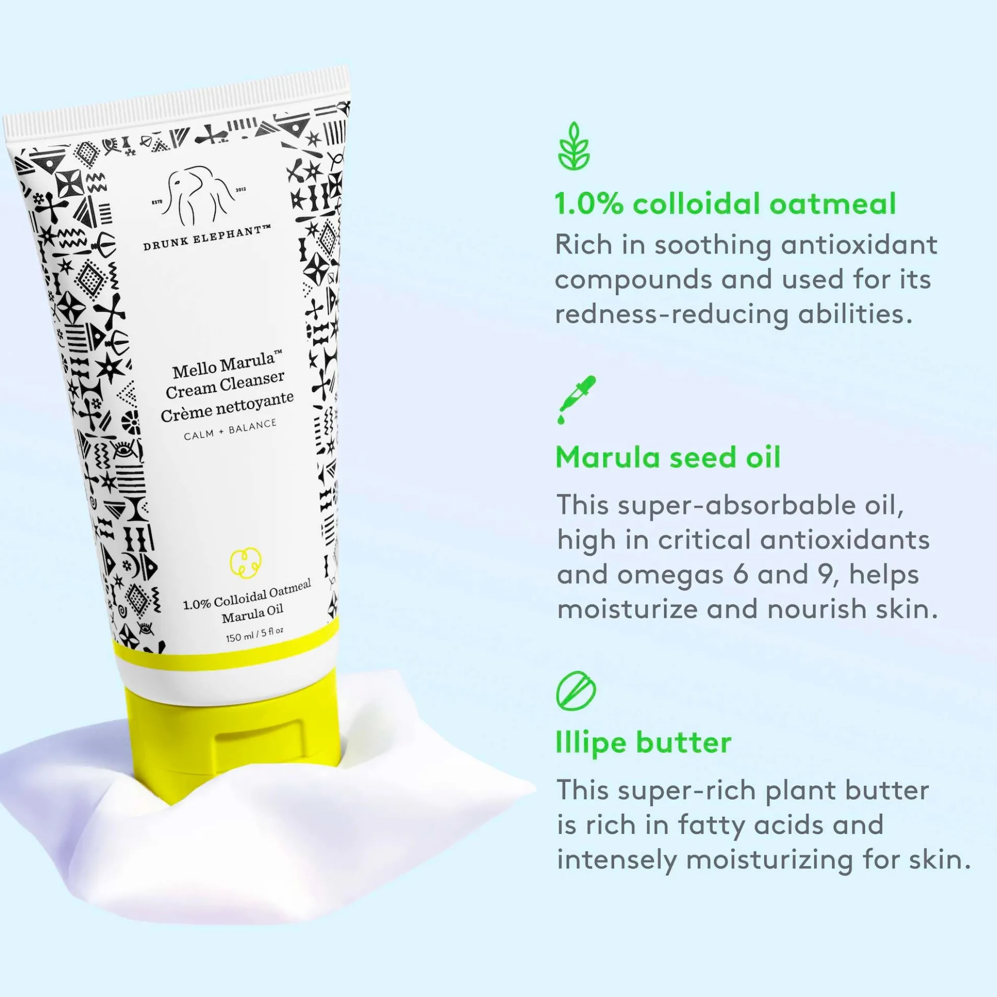 Drunk Elephant Mello Marula Cream Cleanser 150ml