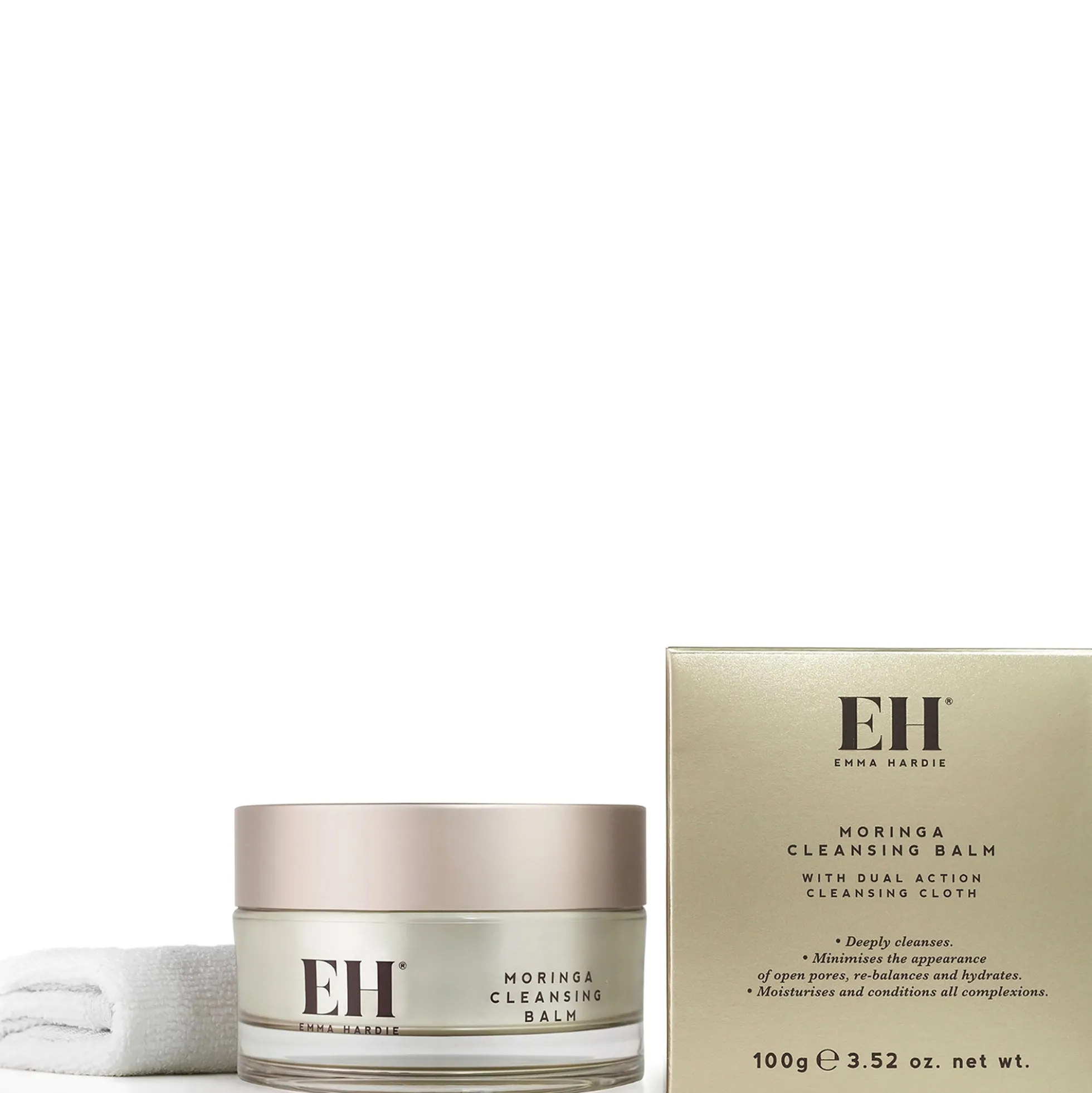 Emma Hardie Moringa Cleansing Balm with Professional Cleansing Cloth 100g