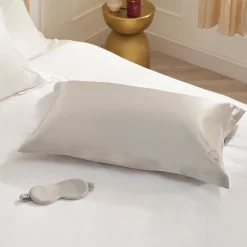 ESPA Home Oxford Edge Silk Pillowcase - Moonlight Grey