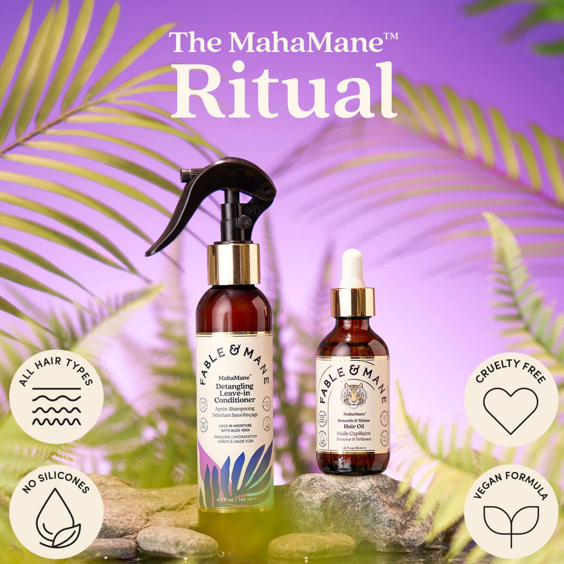 Fable & Mane MahaMane Smooth and Shine Hair Oil - 14.4ml