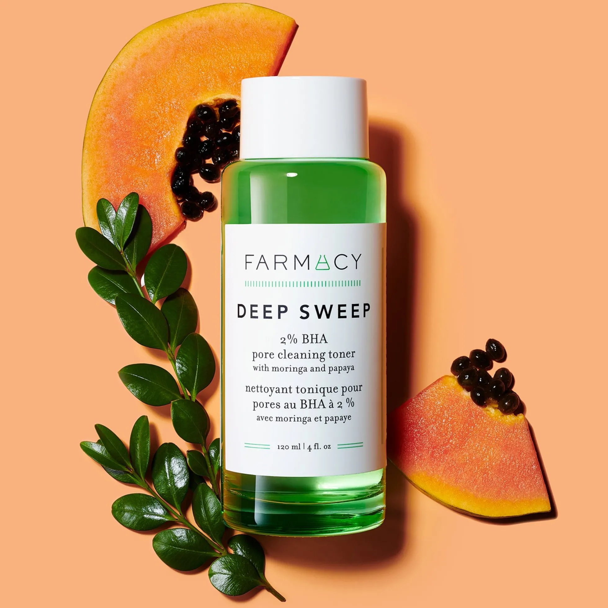 FARMACY Deep Sweep 2% BHA Pore Cleaning Toner with Moringa and Papaya - 120ml