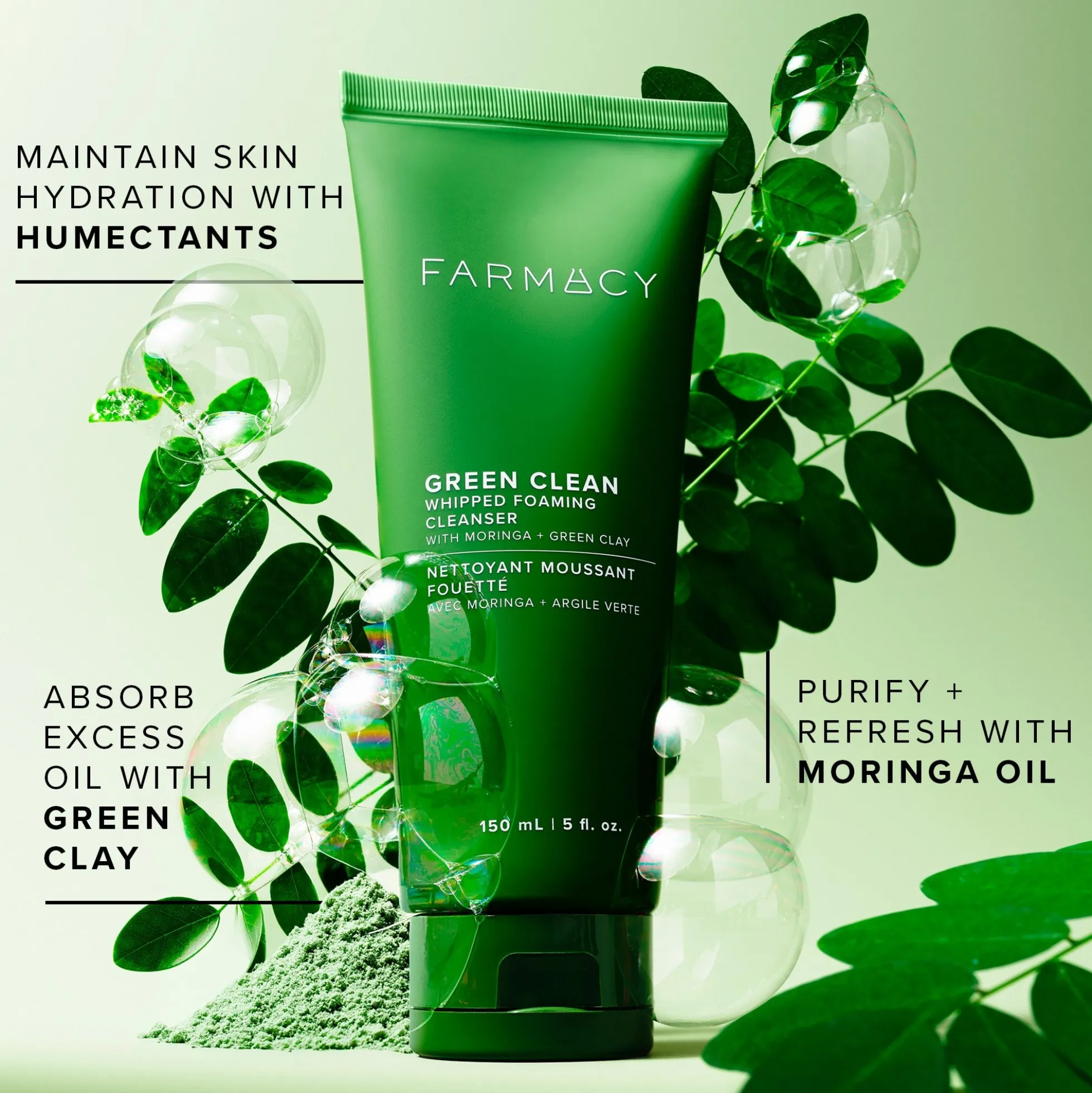 FARMACY Green Clean Whipped Foaming Cleanser 150ml