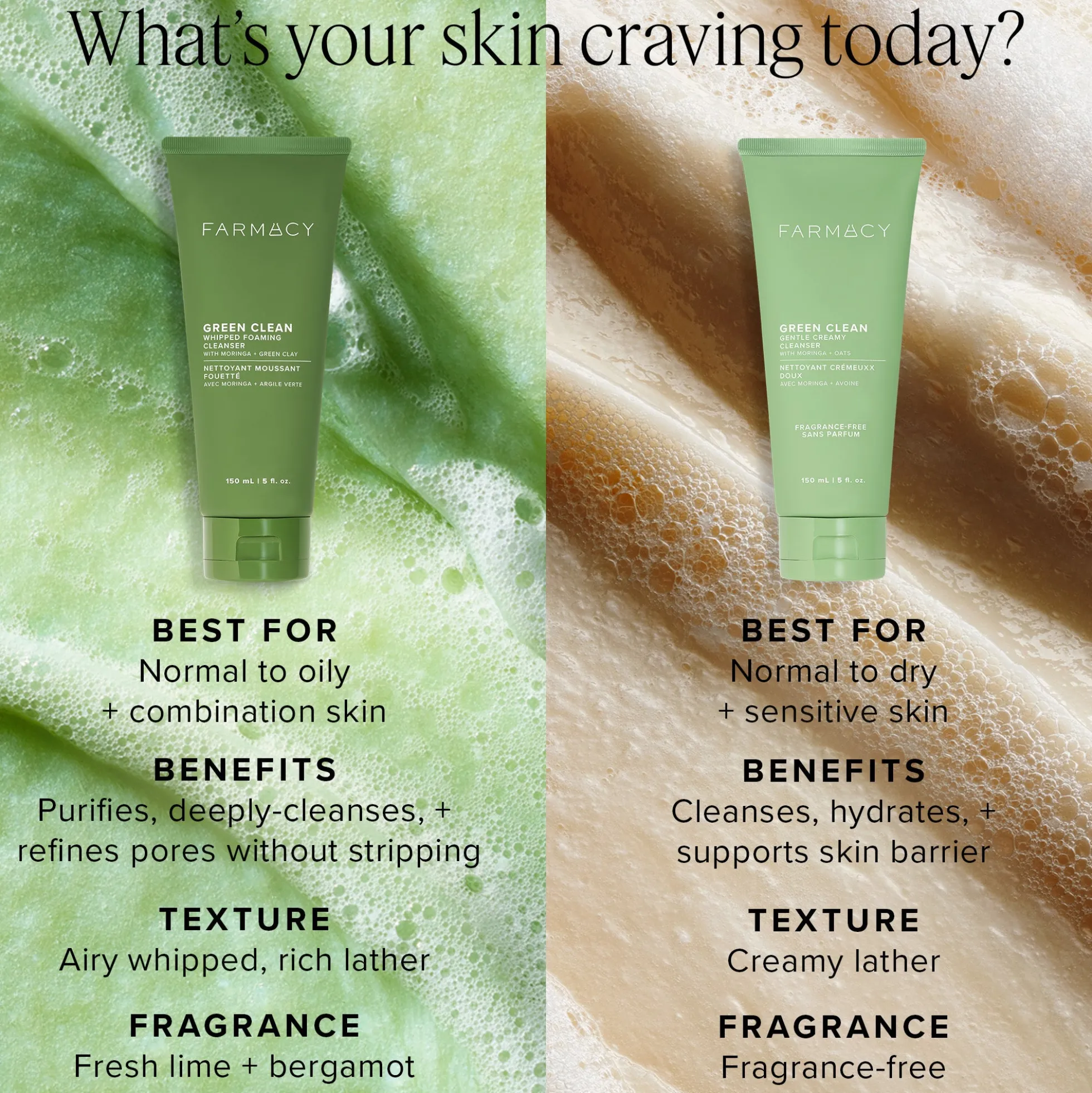 FARMACY Green Clean Whipped Foaming Cleanser 150ml