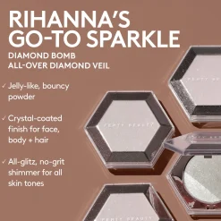 Fenty Beauty Mini Diamond Bomb All-Over Diamond Veil - How Many Carats?! 2.8g