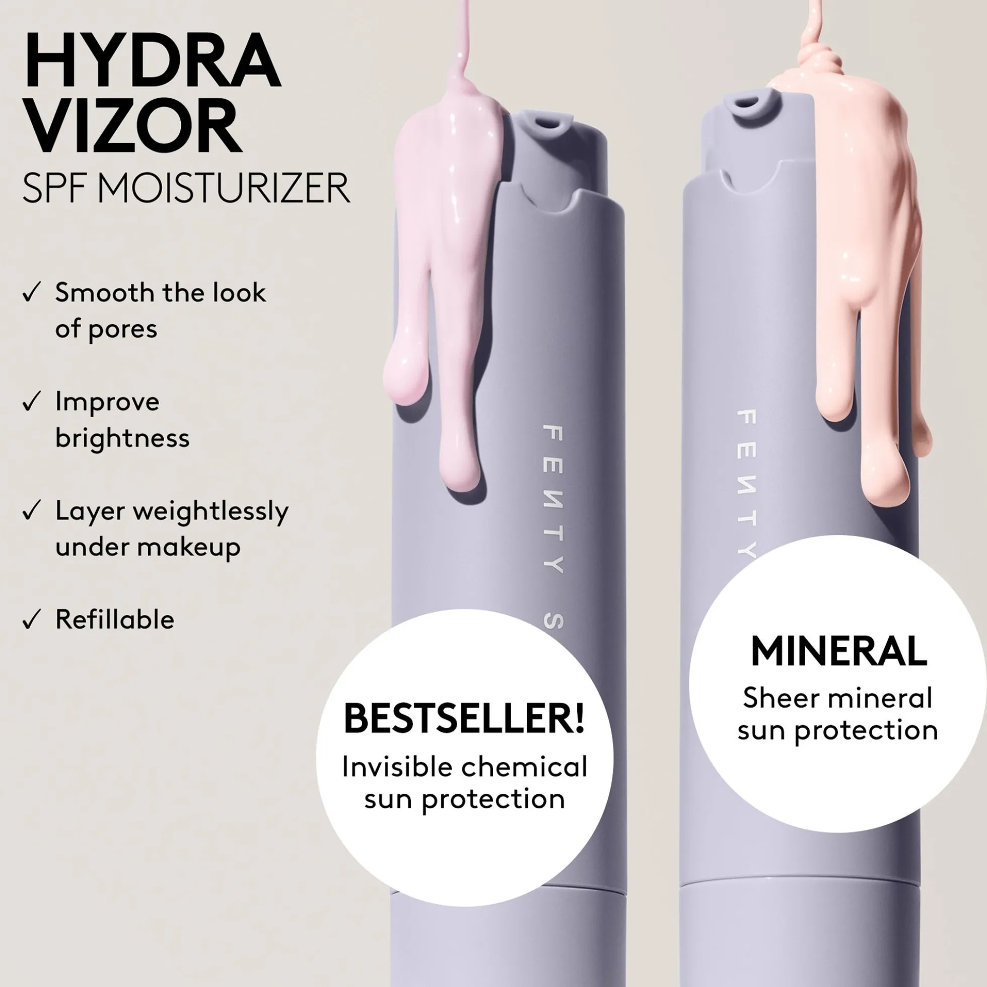 Fenty Skin Hydra Vizor Mini Mineral SPF 30 Sunscreen Moisturiser 30ml