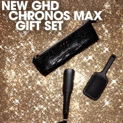 ghd Chronos Max styler gift set with paddle brush and styler bag