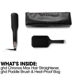 ghd Chronos Max styler gift set with paddle brush and styler bag
