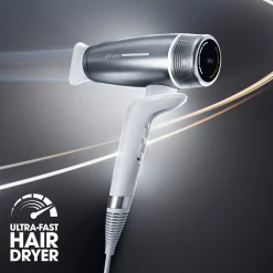 ghd speed hairdryer silver white