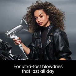 ghd speed hairdryer silver white
