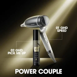 ghd speed hairdryer silver white