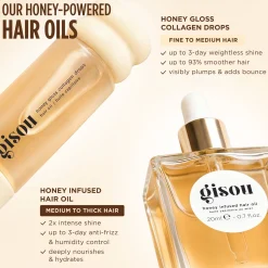 Gisou Honey Gloss Collagen Drops Hair Oil 20ml