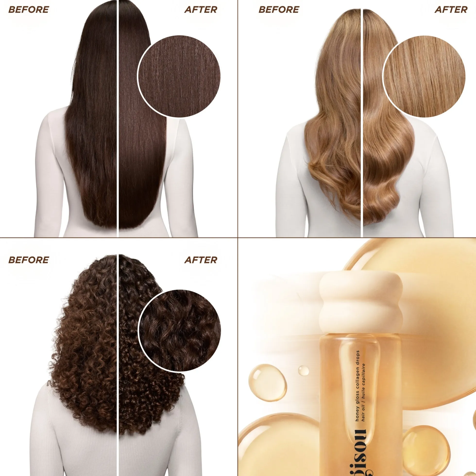 Gisou Honey Gloss Collagen Drops Hair Oil 20ml