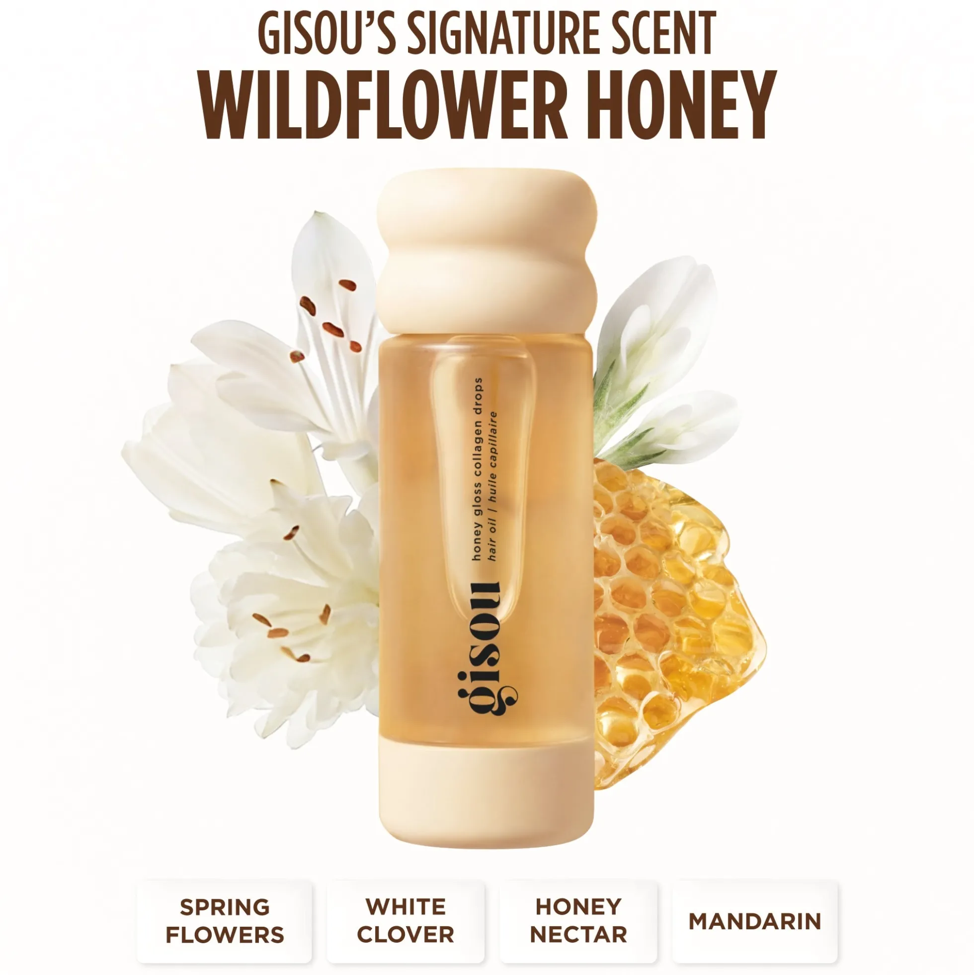 Gisou Honey Gloss Collagen Drops Hair Oil 20ml