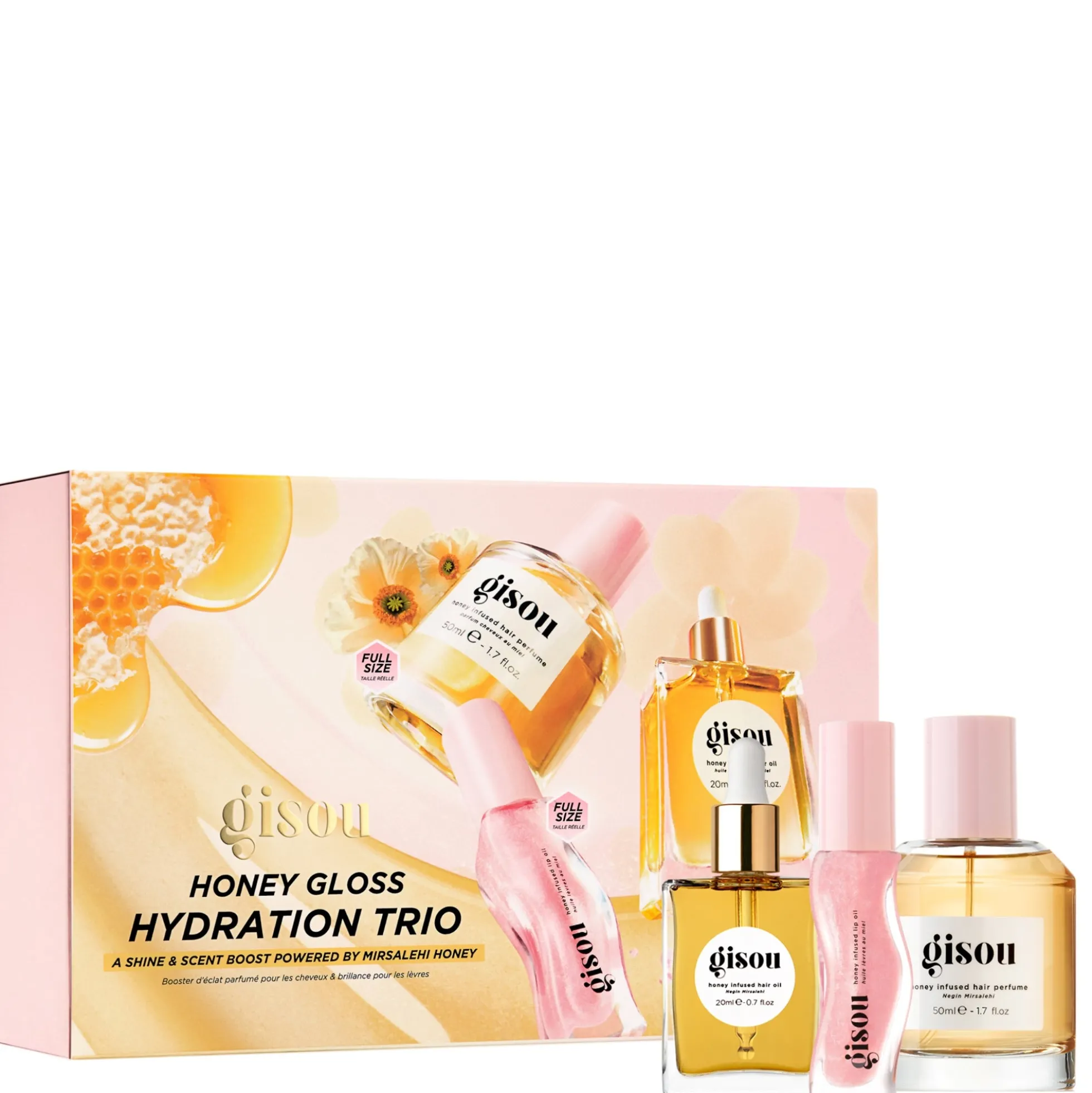 Gisou Honey Gloss Hydration Trio Worth £77