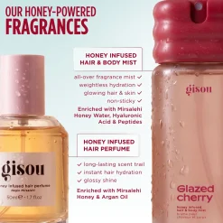 Gisou Honey Infused Hair & Body Mist Duo - Honey Dewy & Glazed Cherry