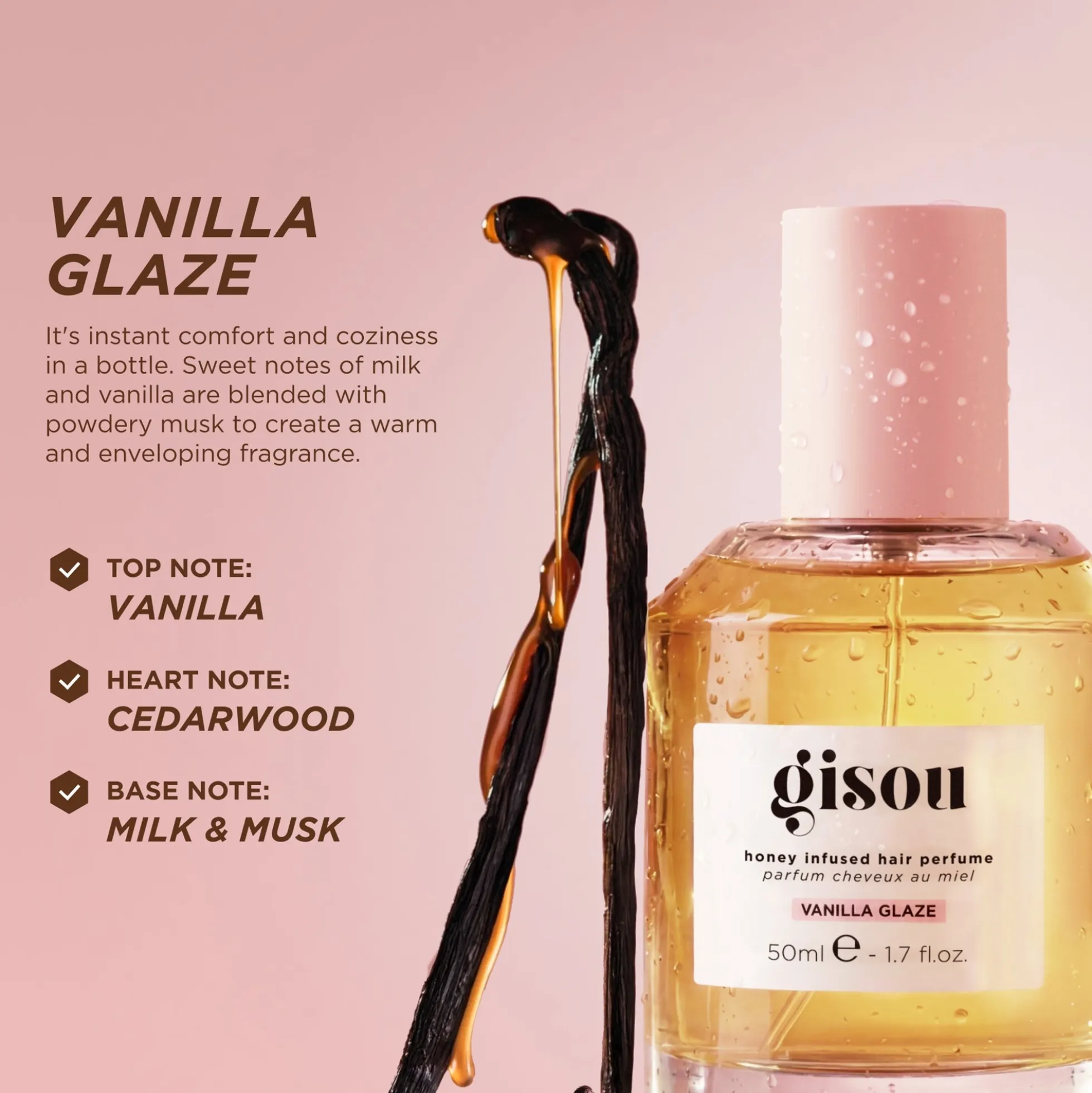 Gisou Honey Infused Hair Perfume - Vanilla Glaze 50ml