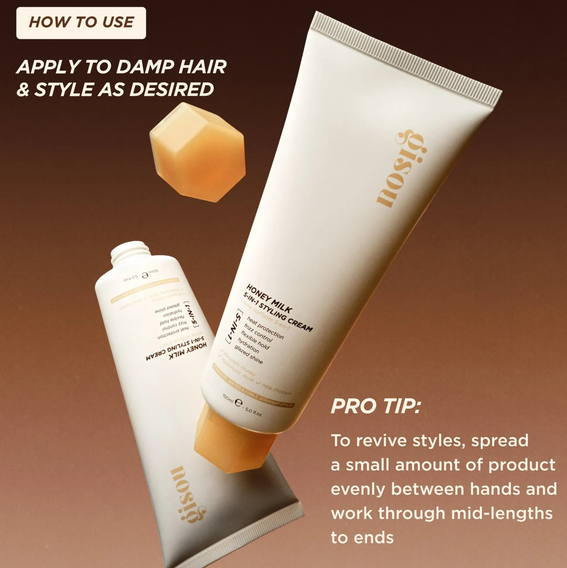 Gisou Honey Milk 5-in-1 Styling Cream 150ml