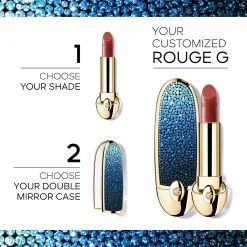GUERLAIN Rouge G L’Heure Bleue Bleu Rêverie The Double Mirror Jewel Case Limited Edition The Customisable Ultra-Care Lipstick