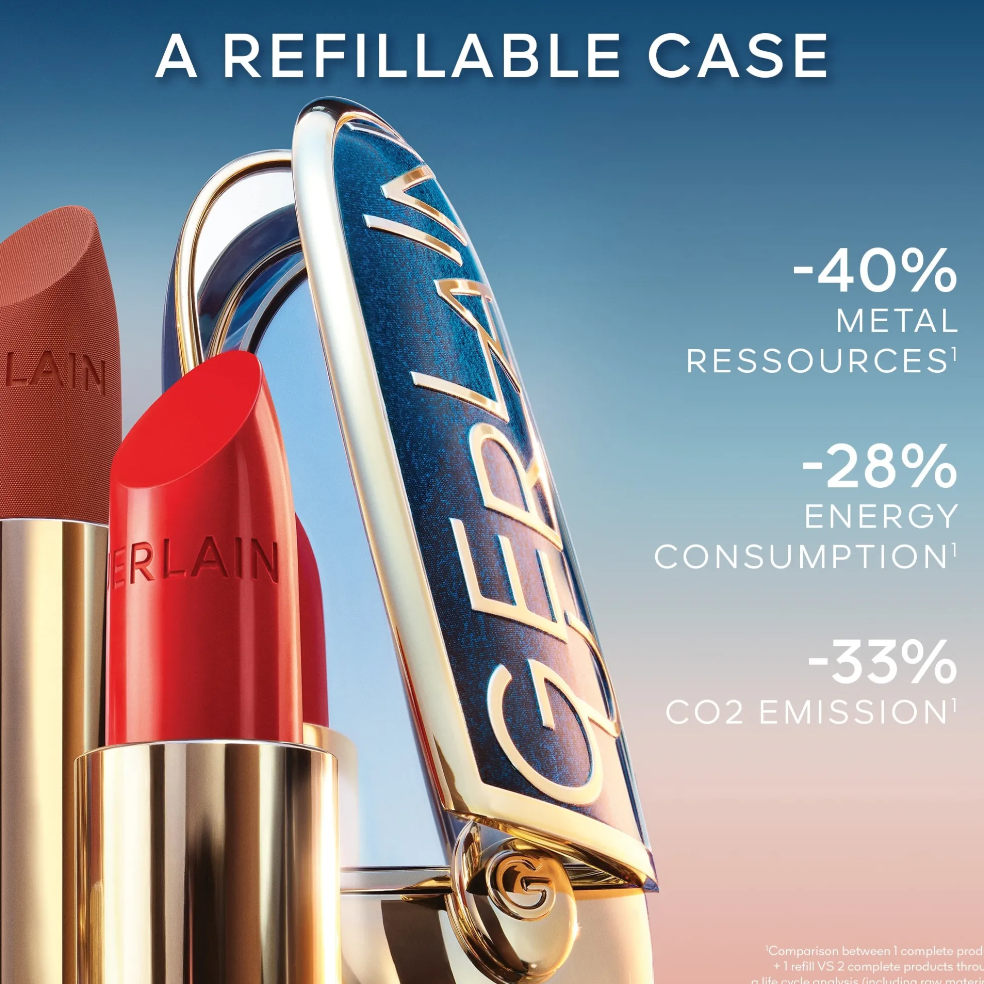 GUERLAIN Rouge G L’Heure Bleue Bleu Iconique The Double Mirror Jewel Case Limited Edition The Customisable Ultra-Care Lipstick