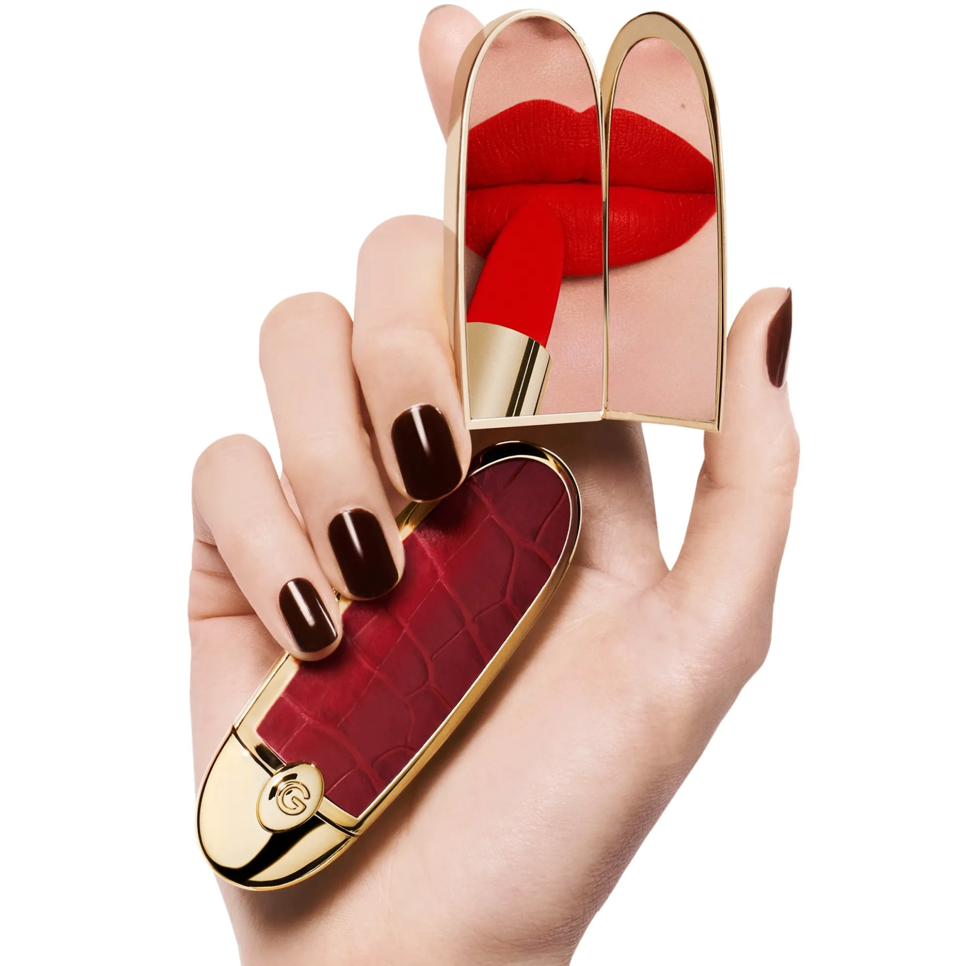 GUERLAIN Rouge G - The Double Mirror Jewel Case- Le Croco