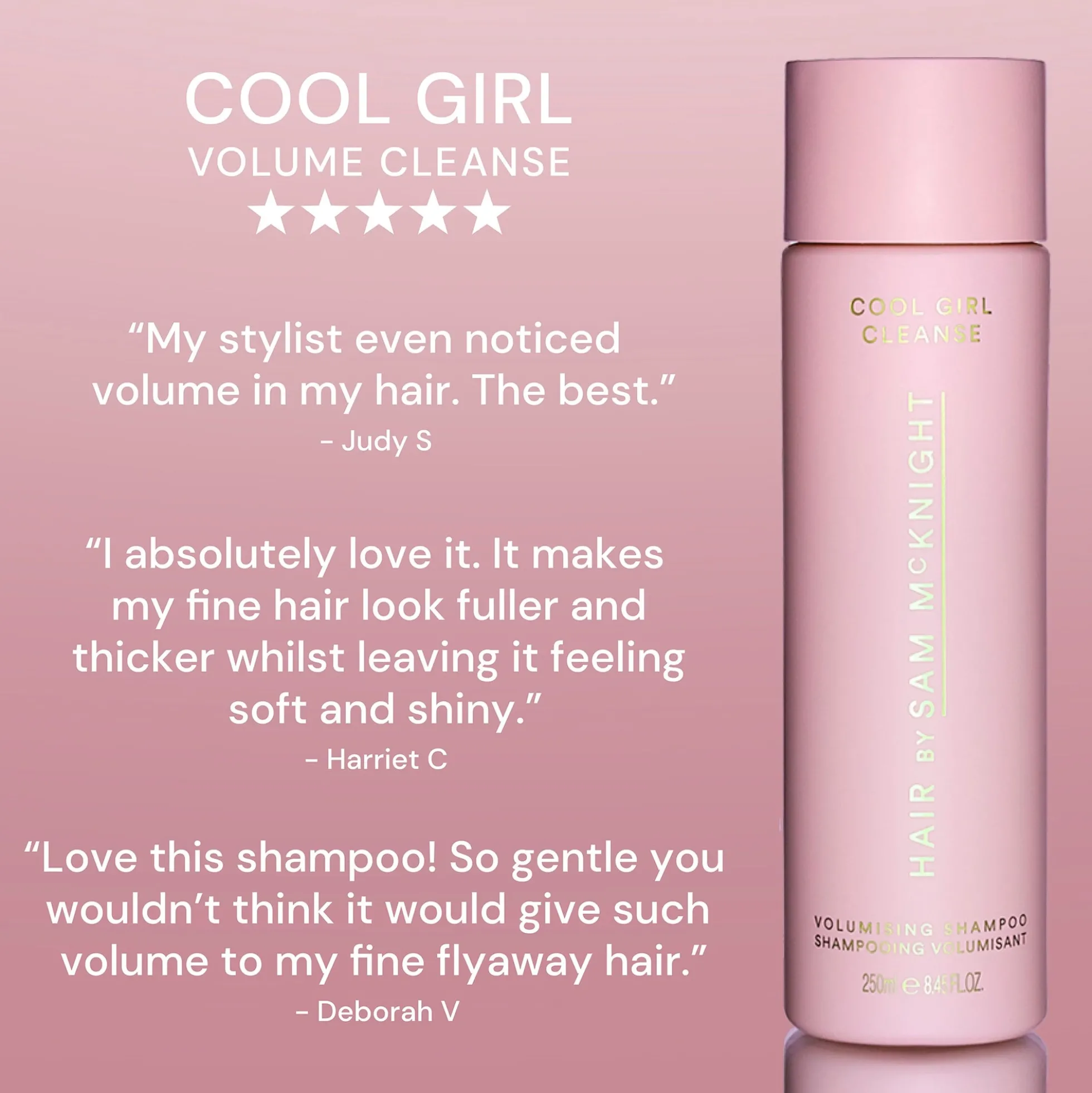 Hair By Sam McKnight Cool Girl Volume Cleanse Shampoo 250ml