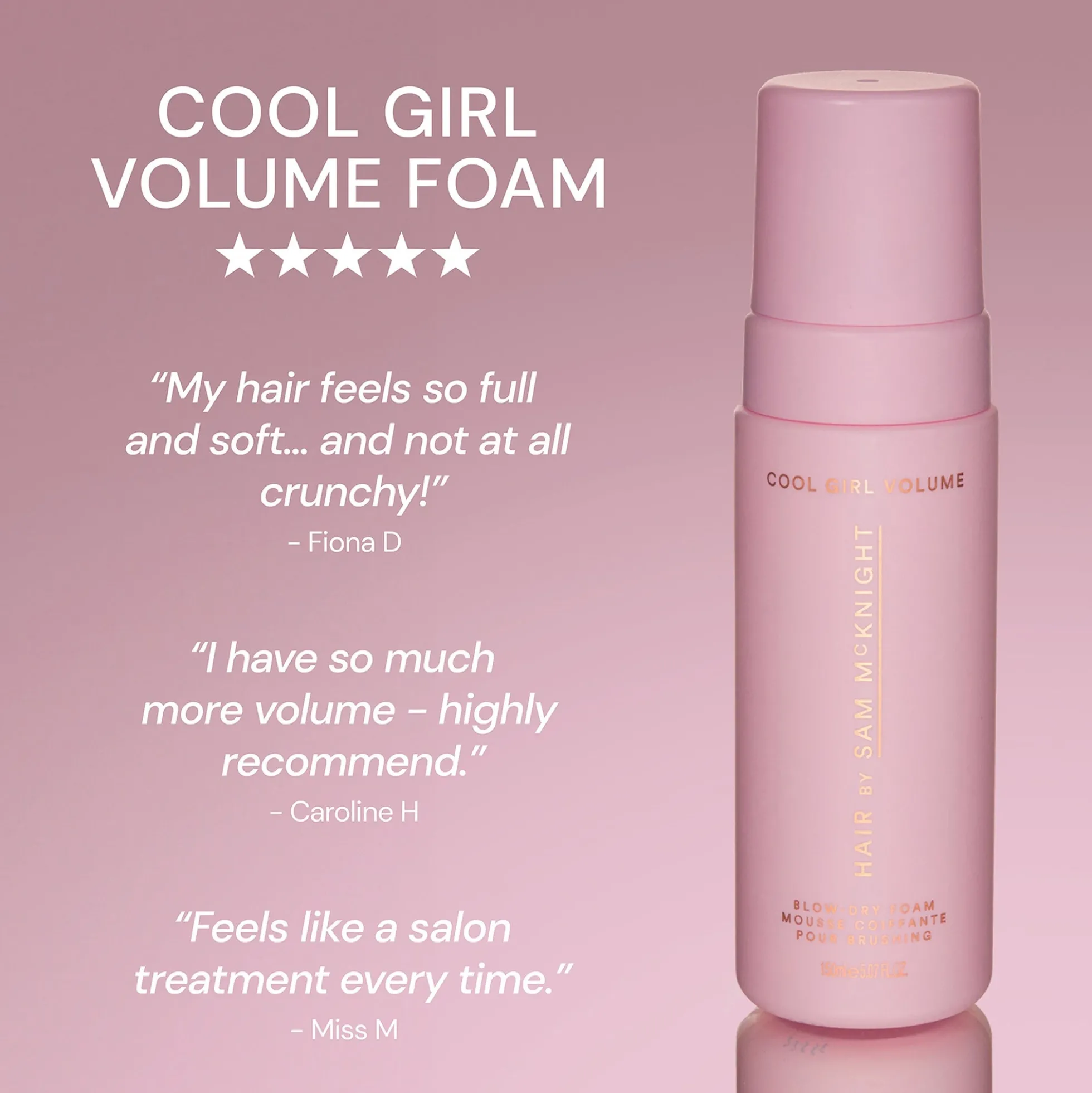 Hair by Sam McKnight Cool Girl Volume Blow Dry Foam 150ml