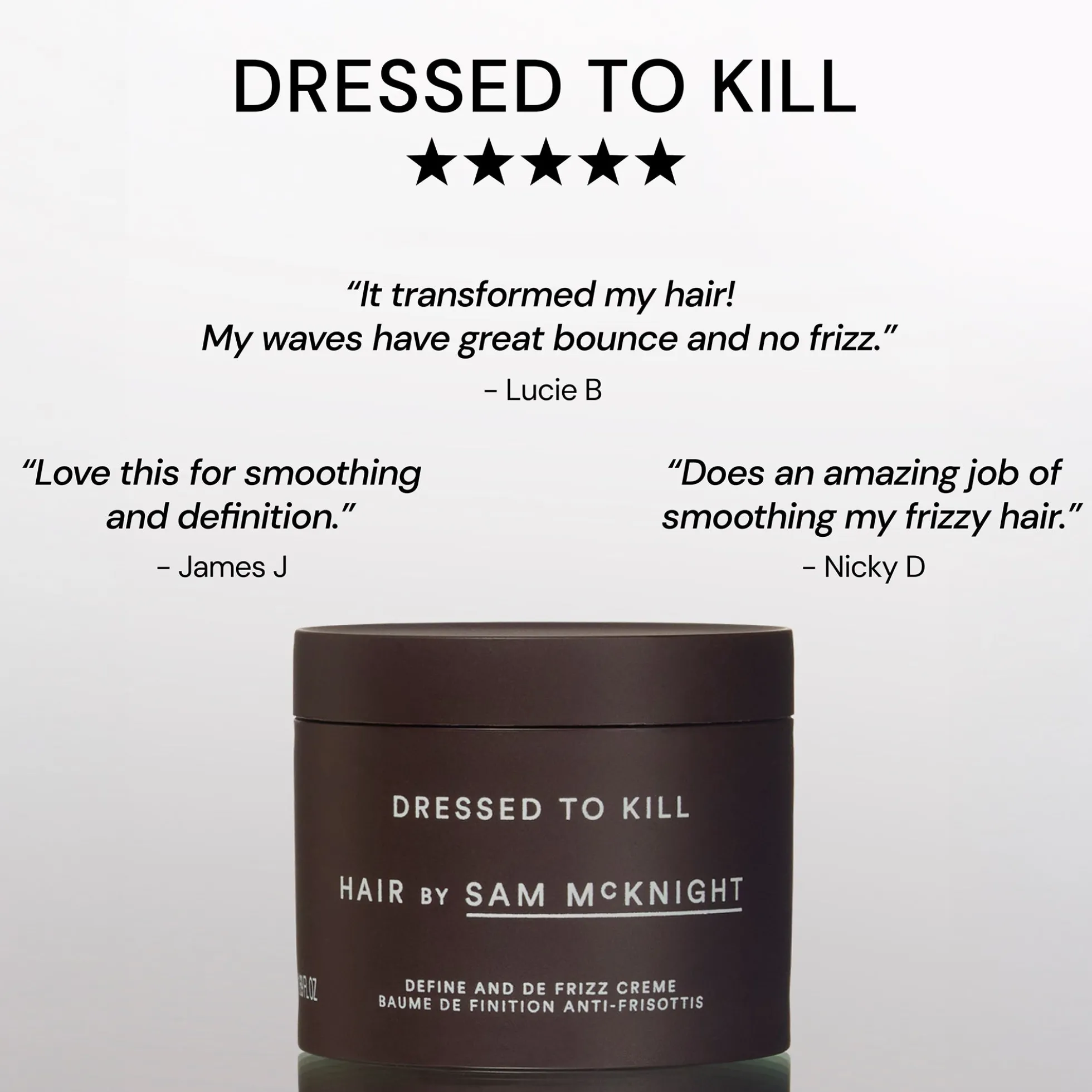 Hair by Sam McKnight Dressed to Kill Define and Defrizz Cream 50ml
