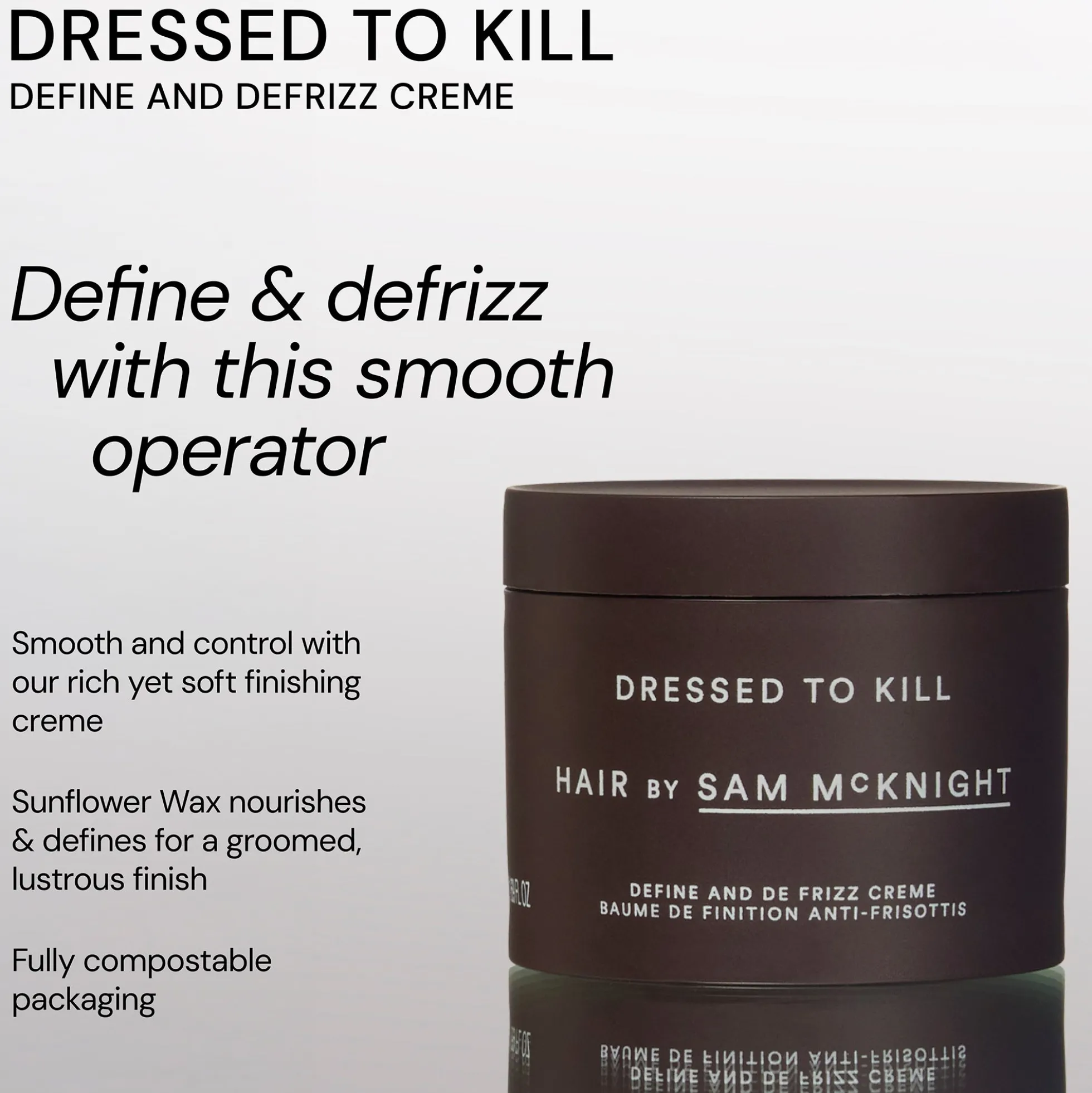 Hair by Sam McKnight Dressed to Kill Define and Defrizz Cream 50ml
