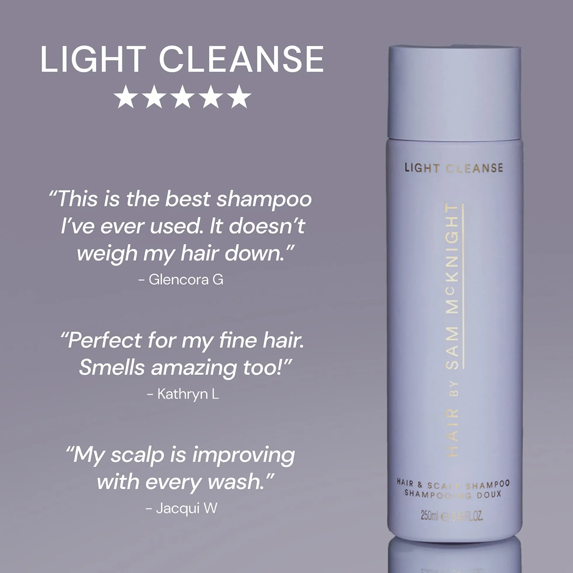 Hair By Sam McKnight Light Cleanse Hair and Scalp Shampoo 250ml