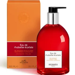 Hermès Eau De Rhubarbe Écarlate Hand and Body Cleans Gel Bottle 300ml